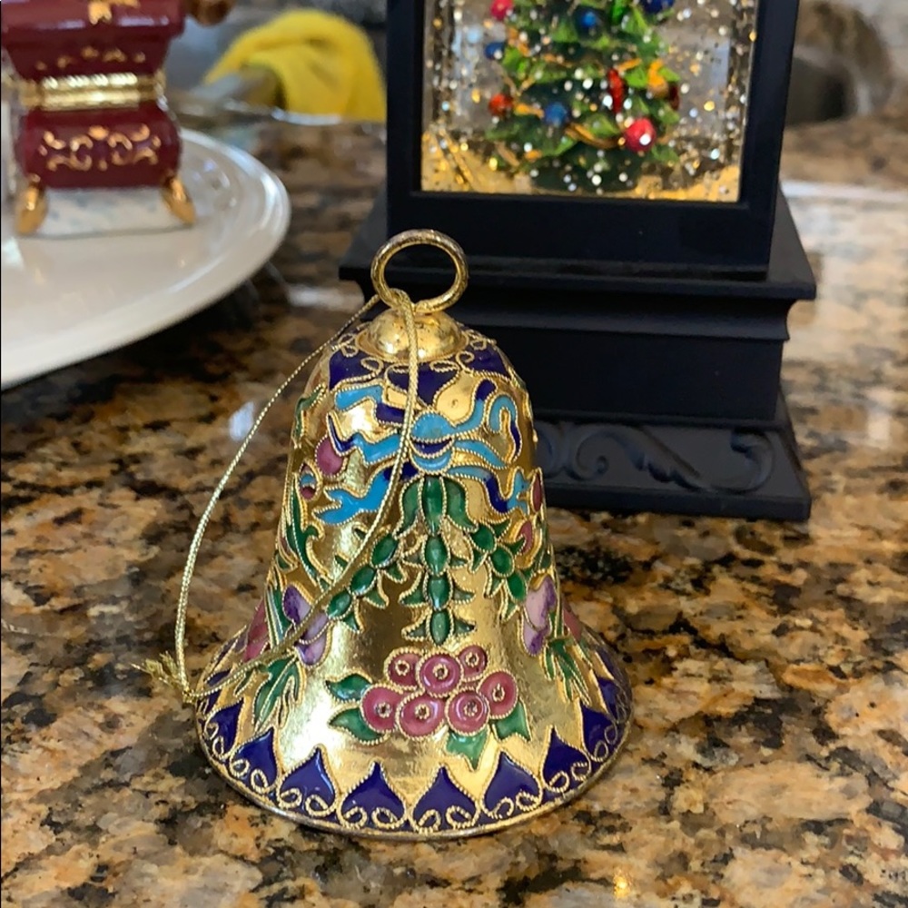 Holiday Christmas Enamel Bell ornament